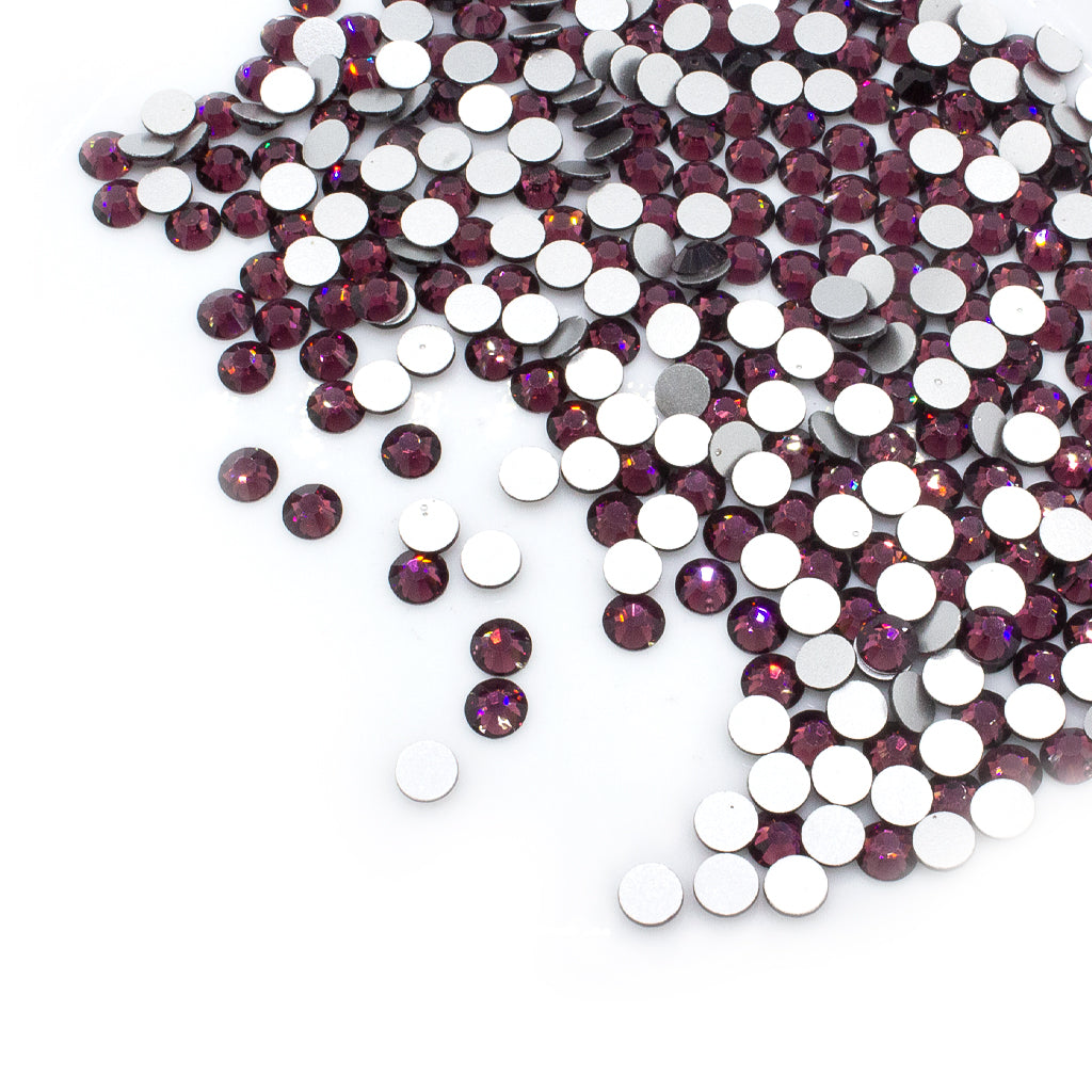 Rhinestone Flatbacks Bulk, Crystal, SS8, 2.5mm, approx. 1440pcs/bag, Available in 25 Colors