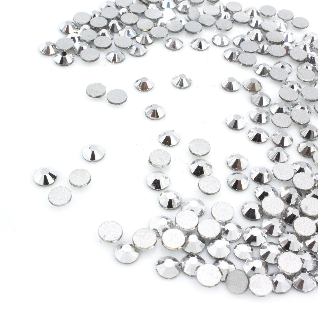 Rhinestone Flatbacks Bulk, Crystal, SS8, 2.5mm, approx. 1440pcs/bag, Available in 25 Colors