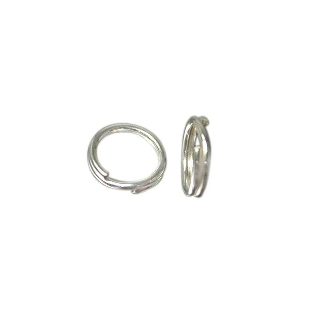 Split Rings, Silver, Alloy, Round, 8mm, 21 Gauge, Sold Per pkg of 70+ pcs