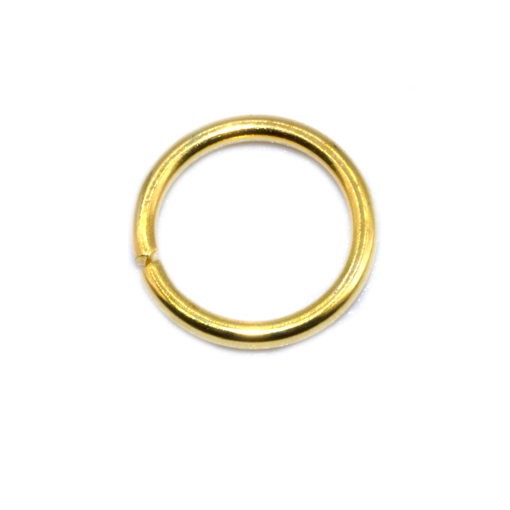 Rings, Gold Jump Rings, Gold, Alloy, Round, 8mm, 19 Gauge, 80+ pcs