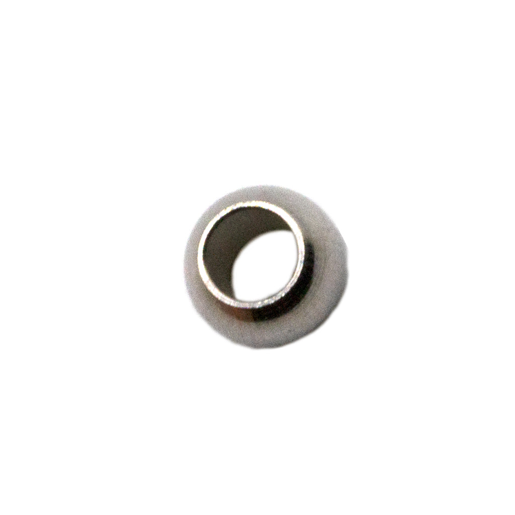 Spacers, Plain Donut Spacer, Stainless Steel, Silver, 4mm x 3mm, Sold Per pkg of 24