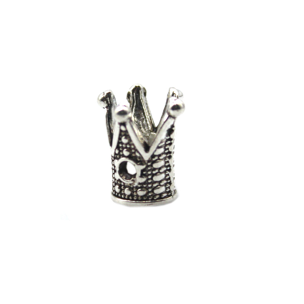 Spacer, Tibetan Crown, Silver, Alloy, 12mm x 9mm, Sold Per pkg of 10