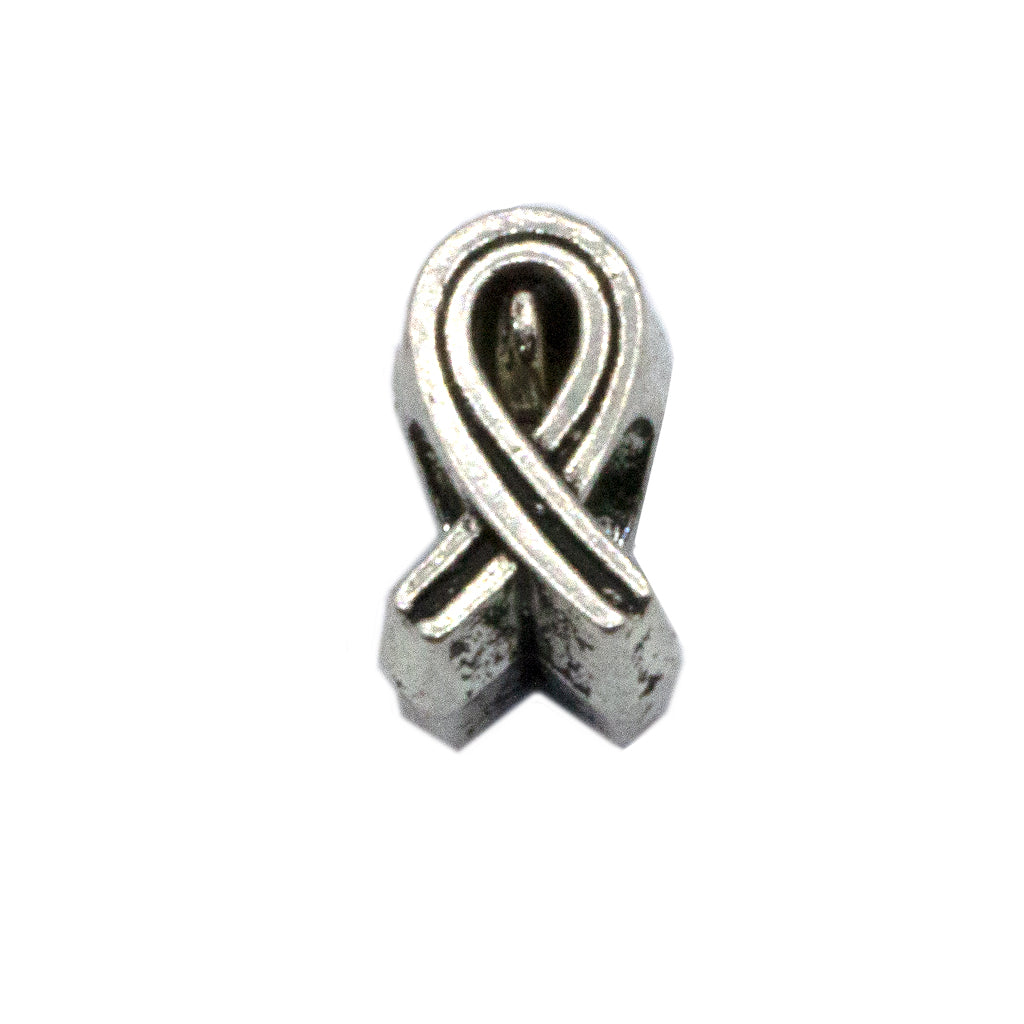 Spacers, Awareness Ribbon, Silver, Alloy, 11mm X 6mm - 8 Pcs/Bag