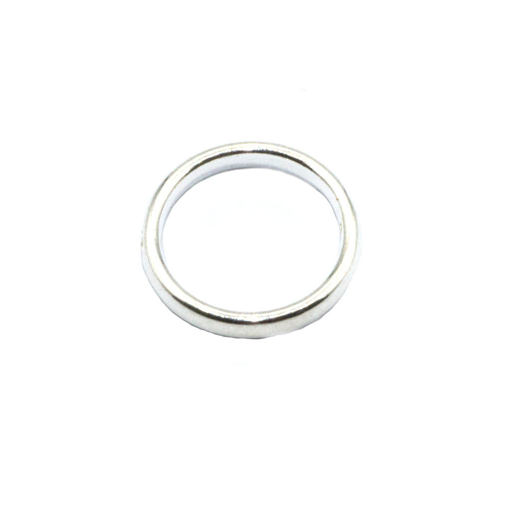 Spacers, Ring Round Spacer, Alloy, Bright Silver, 18mm X 17mm, Sold Per pkg of 5