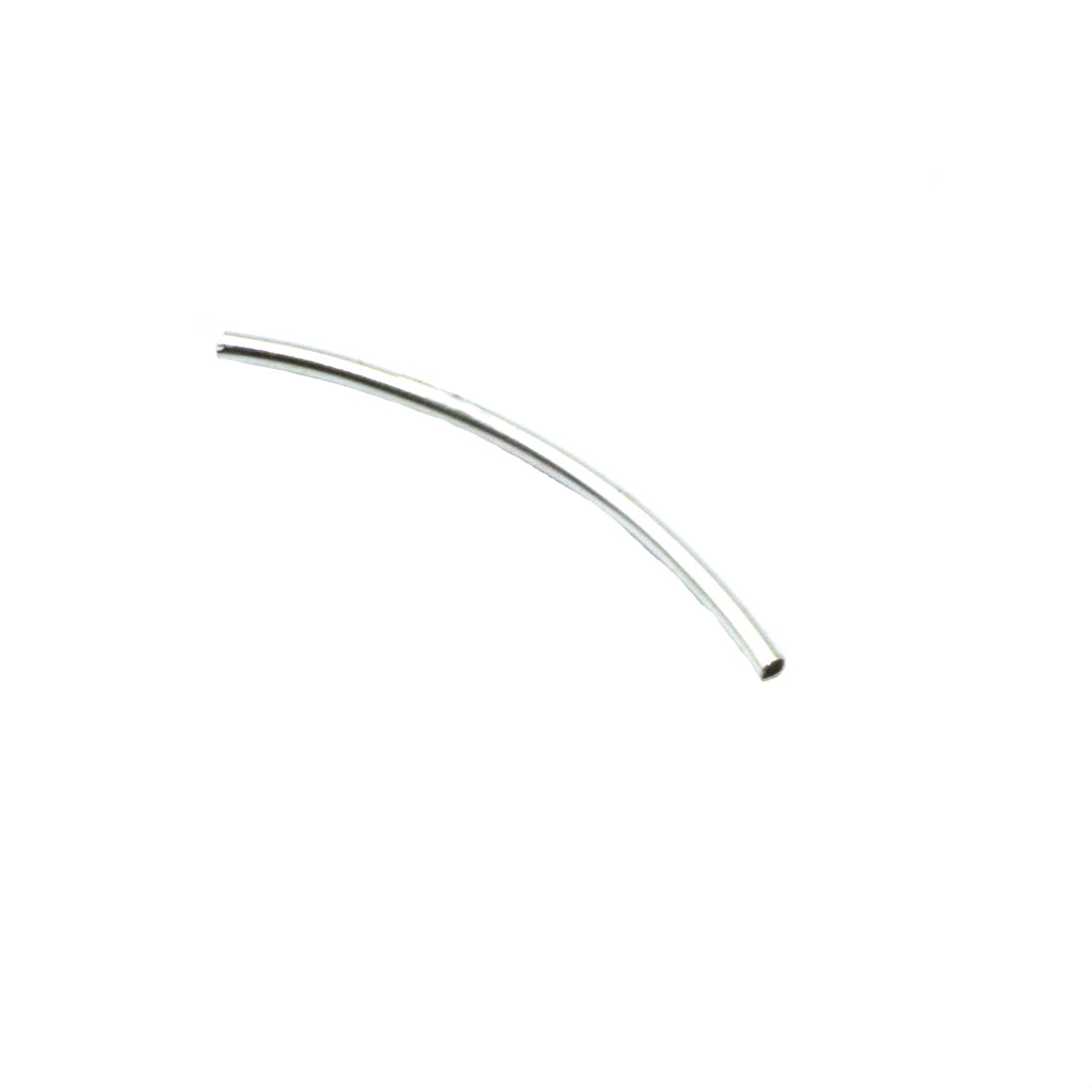 Spacers, Plain Tube Spacer, Bright Silver, Alloy, 36mm x 1mm, Sold Per pkg of 12