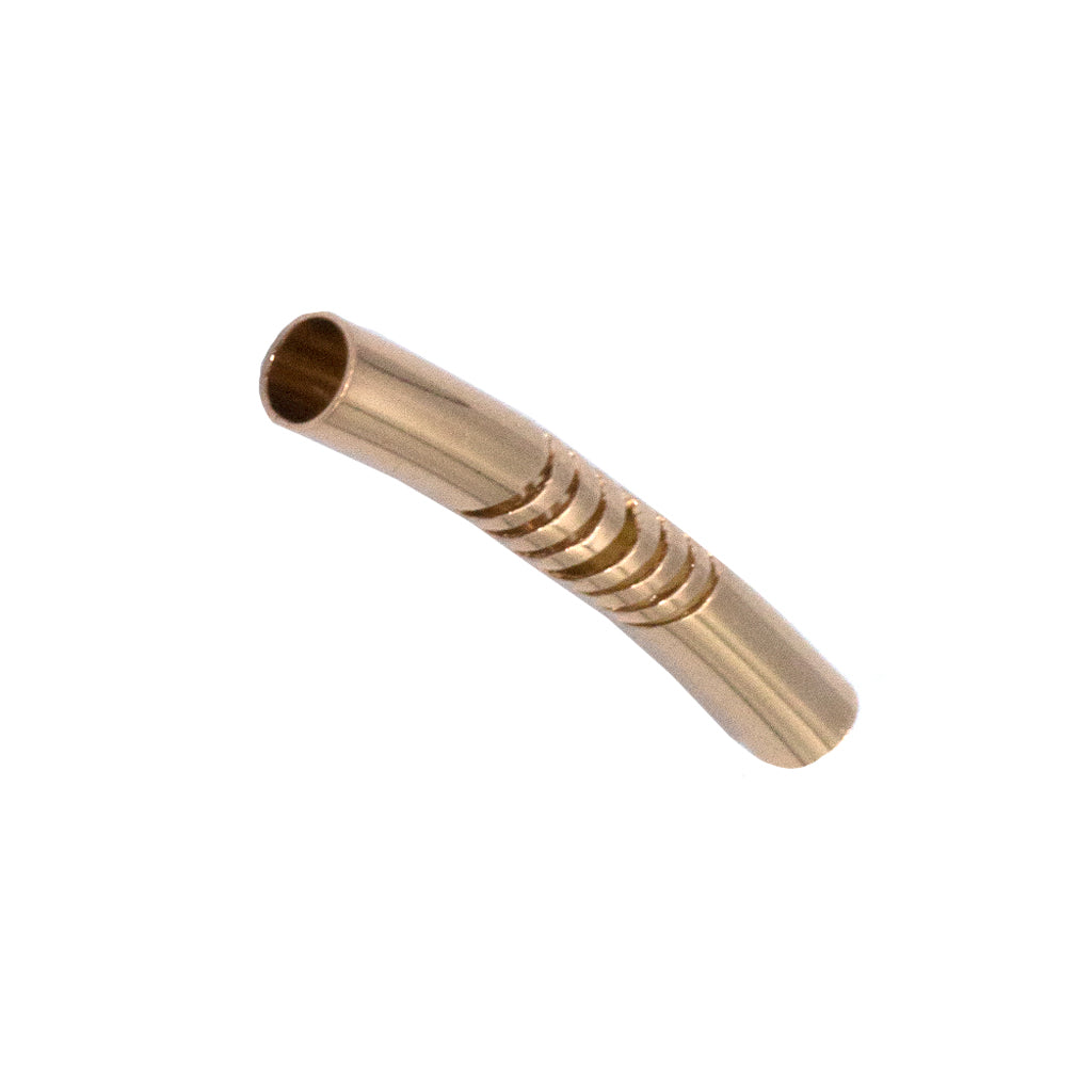 Spacers, Lined Tube Spacer, Rose Gold, Alloy, 32mm x 5mm, Sold Per pkg of 6