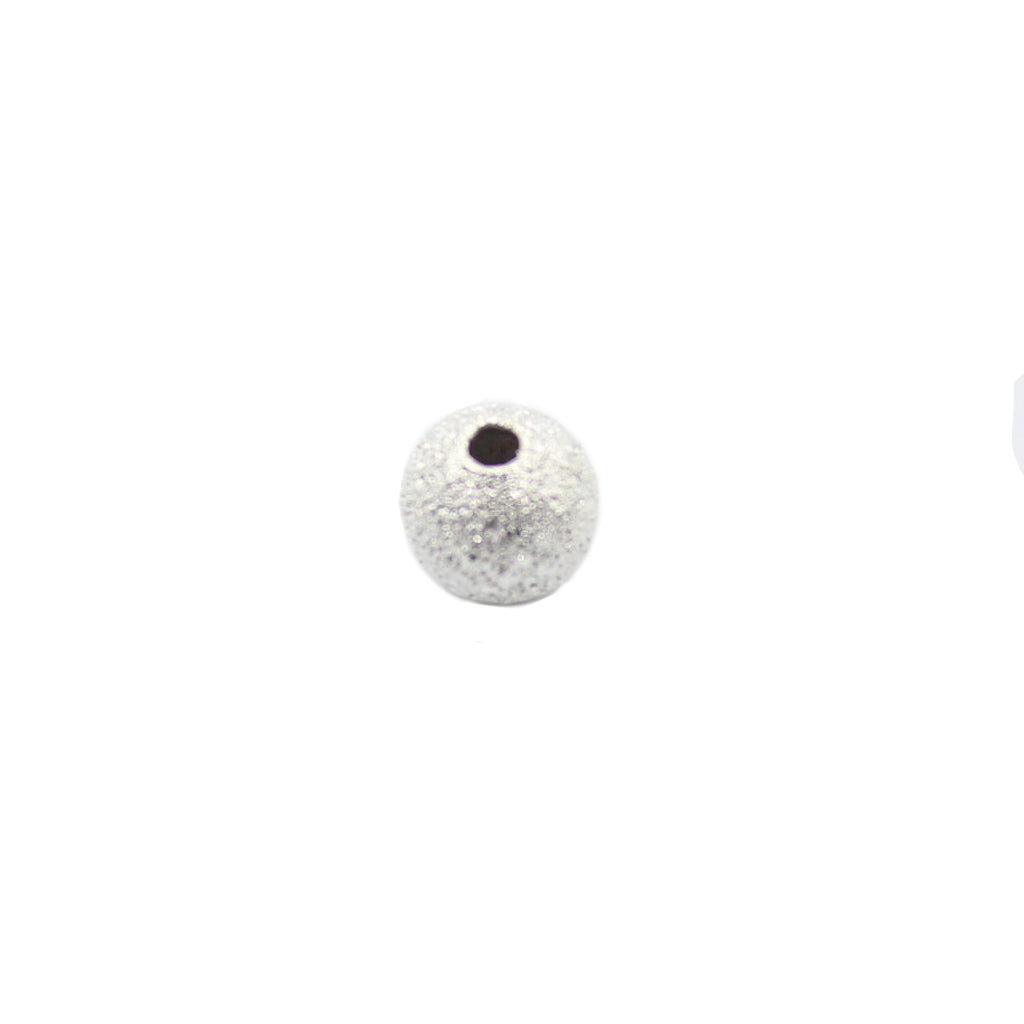 Spacer Bead, Round Sparkle Bead, Alloy, Silver, 6mm, Sold Per pkg of 24