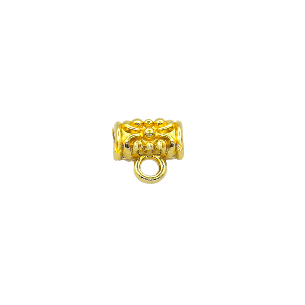 Spacers, Charm Holder, Alloy, Gold, 7mm x 5mm, 2mm hole, 8 pcs/bag