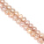 Fresh Water Pearls, Peach, 8mm - 0.5mm (hole), approx. 48 pcs per strand