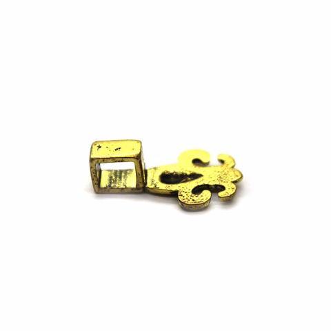 Bails, Bail for Pendant, Gold, Alloy, 19mm x 11mm, Sold Per pkg of 3 - Butterfly Beads