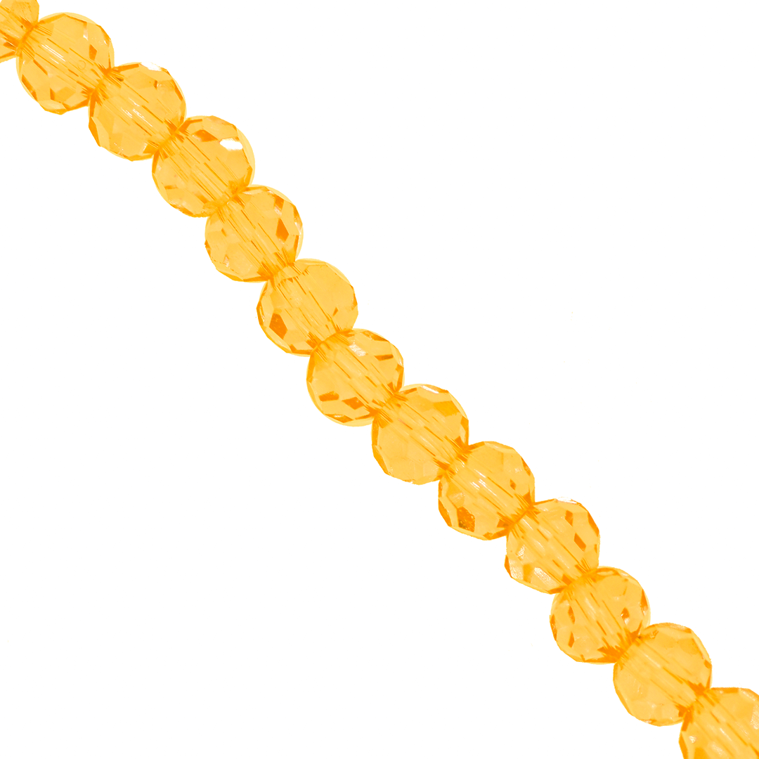 Glass Crystal Beads, Round, 4mm Approx 85 pcs per strand, Available in Multiple Colours