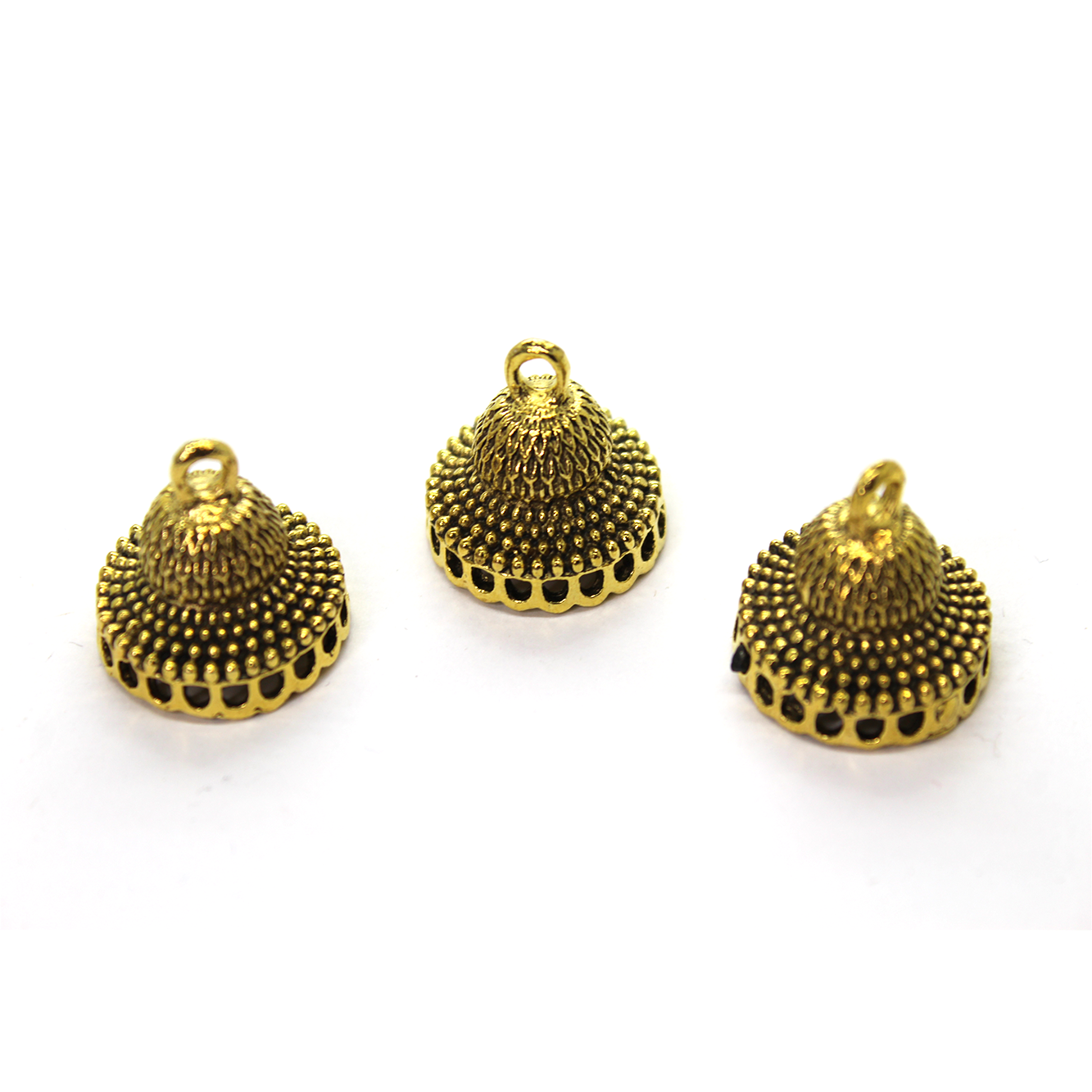 Earring, Jhumka, Alloy, 21mm x 22mm, Available in Antique Gold or Silver, 1 pair