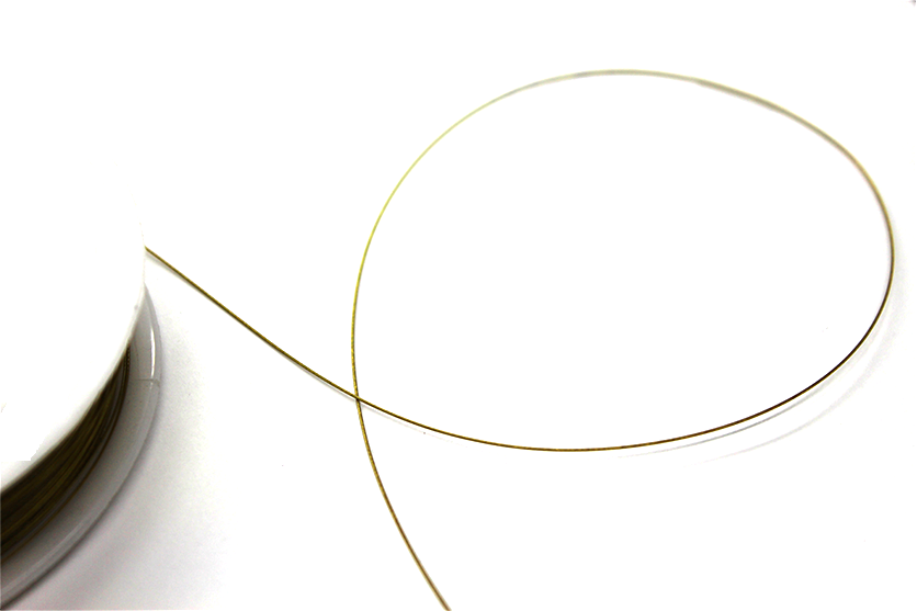 Tiger Tail, Gold, 0.38mm, ~ 100 meters
