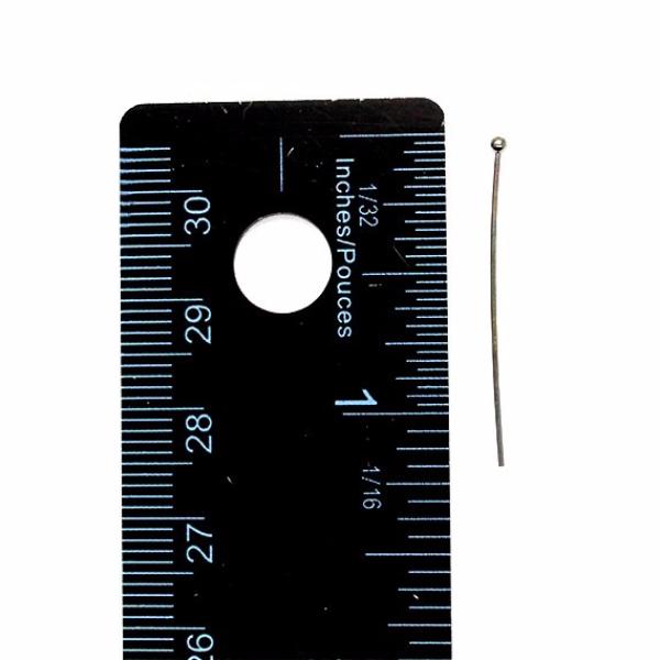 Ball Head Pins, Gunmetal, Alloy, 1.20 inch, 23 Gauge