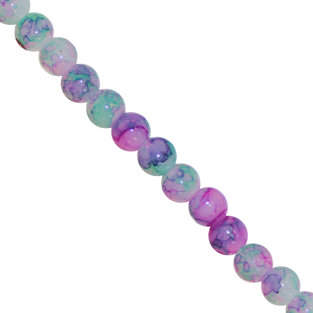Marble Style Glass Beads, Opaque, 4mm, Approx 190 pcs per strand, Available in Multiple Colours