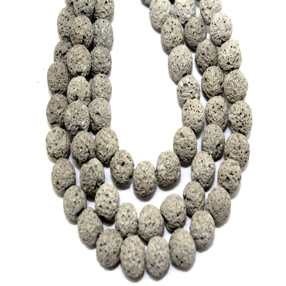 Grey Lava Stone, Semi-Precious Stone, 10mm, 40 pcs per strand