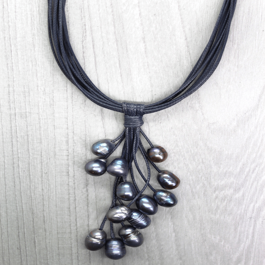 Pearls and 2025 leather necklace