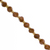 Dice Gemstones with Gold Spacer Bead, 6mm, Available in Various Gemstones