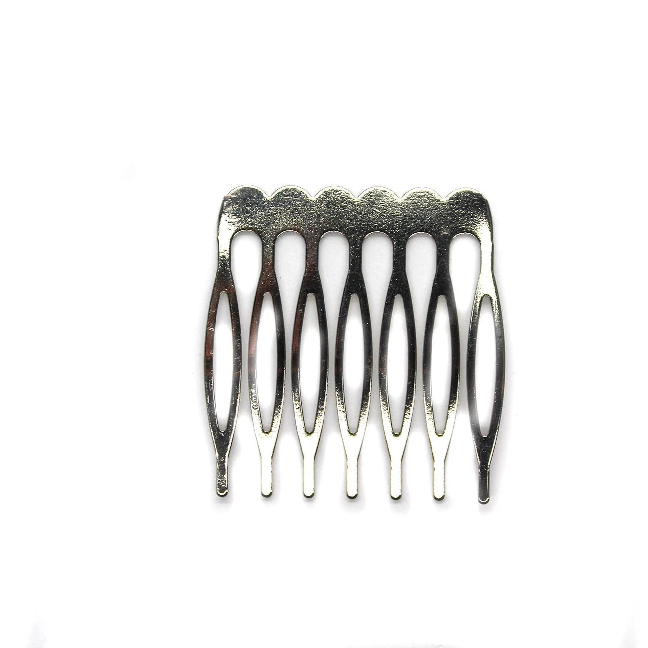 Hair Comb, Silver Alloy, 40mm X 38mm, 4pcs