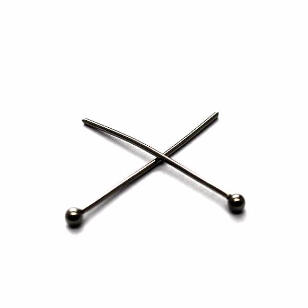 Ball Head Pins, Gunmetal, Stainless Steel, 0.98 inch, 22 Gauge