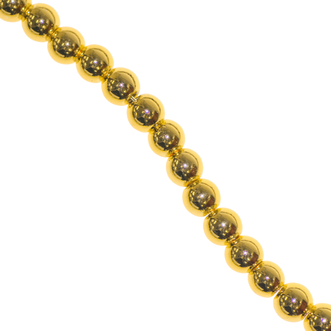 Hematite, Round, Plated, Available in Multiple Sizes and Colours