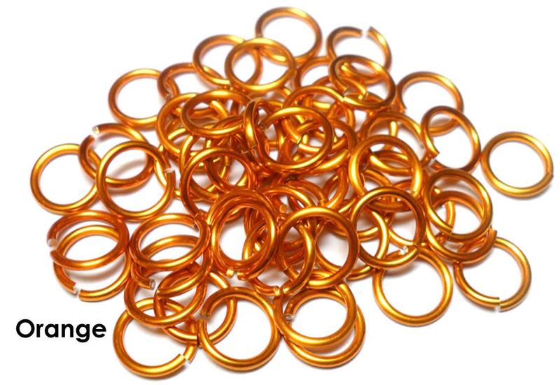 Jump Rings, HyperLynks Anodized Aluminum Round Wire, 16g AWG 1/4", 40pcs