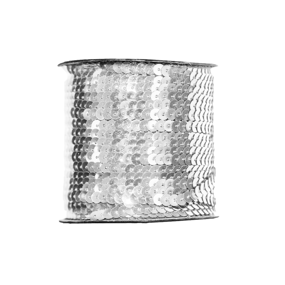 Embellishment, Sequin Ribbon, 6mm & 5mm, Plastic, 100 Yards, Available in Multiple Colours