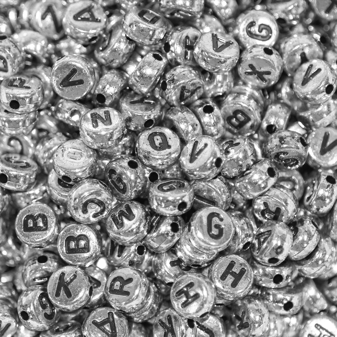 Plastic sales letter beads