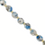 Faceted Hexagon Gemstones With Gold Spacer Bead, 8mm, Available in Various Gemstones