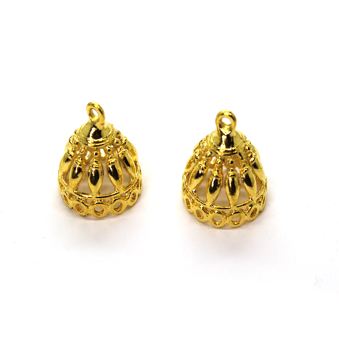 Earring, Large Jhumka,  29mm x 24mm, Available in Gold or Silver Alloy, 1 pair