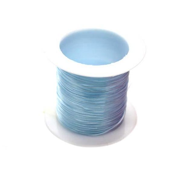 Crystal Tec Elastic Bead Cord, Light Blue, 0.5mm, ~ 8 yards