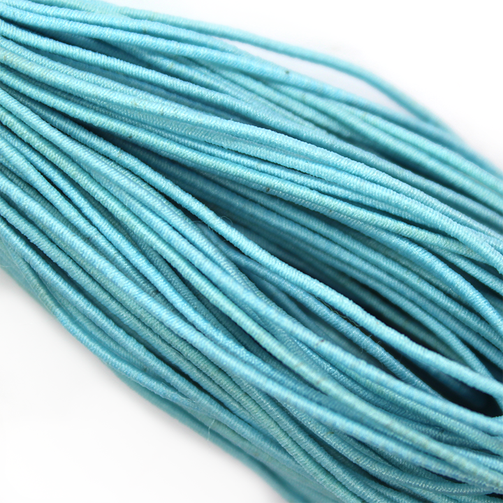 Elastic Nylon Beading Cord, China, Light Blue, 1.0mm, ~ 20 yards