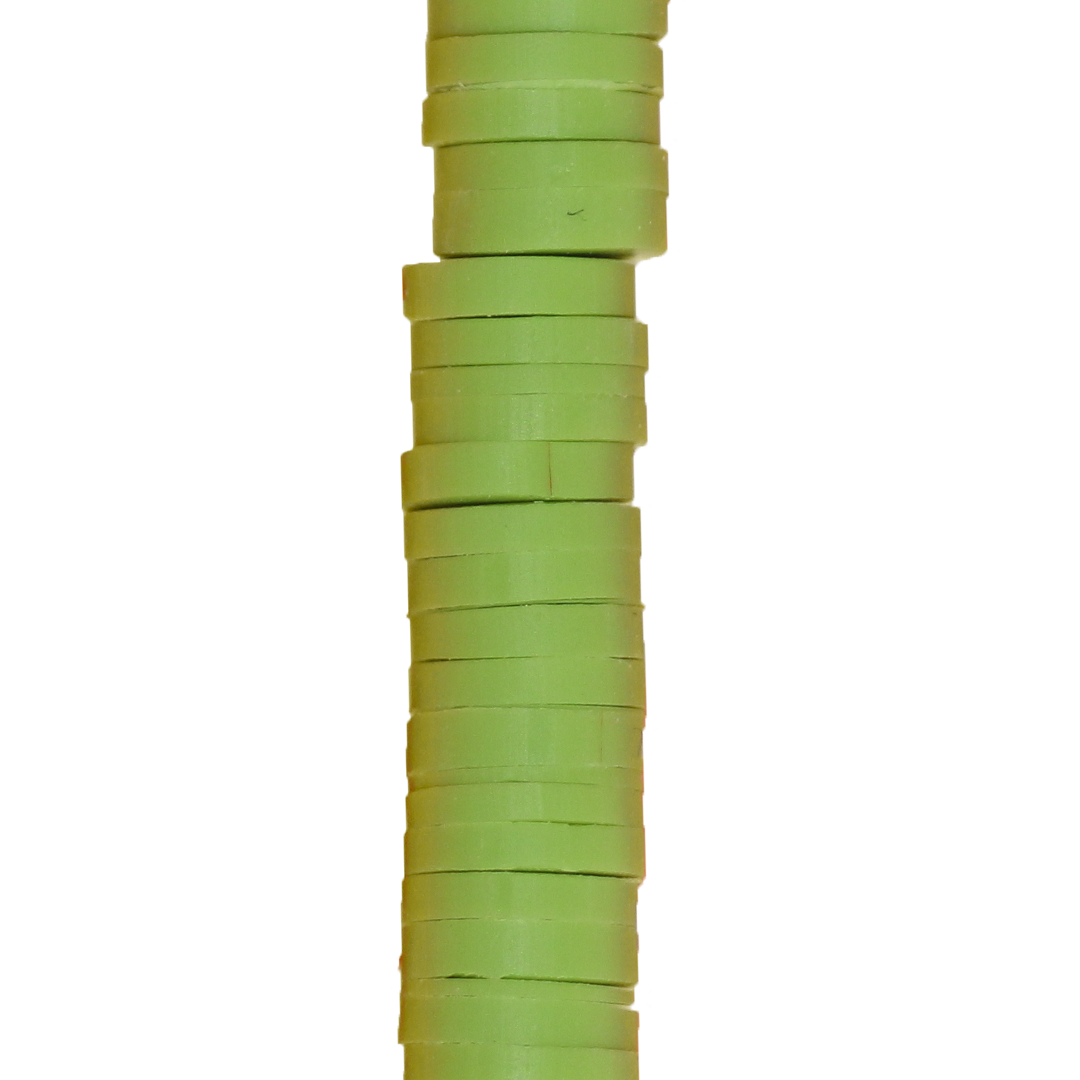 Heishi Beads, Flat Disk Polymer Clay Beads, 6mm, Available in Multiple Colours