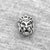 Spacers, Lion Head with Crown, Alloy, Silver, 14mm X 11mm, Sold Per pkg of 4