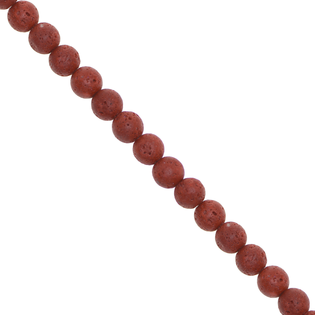 Lava Stone, Semi-Precious Stone, 6mm, Approx 60 pcs per strand