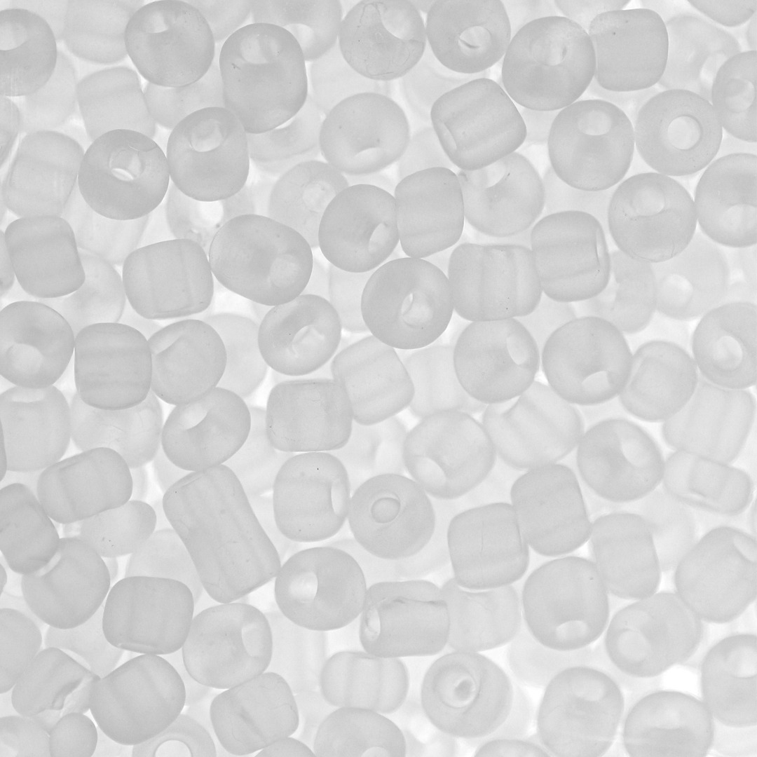 Seed Bead Bulk Bags - 8/0 - Matte Crystal - 448g/13,000pcs