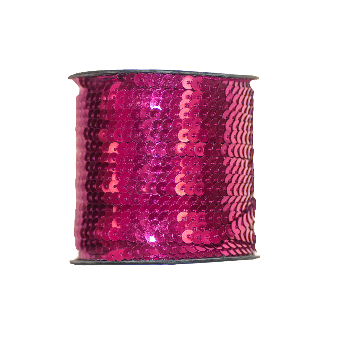 Embellishment, Sequin Ribbon, 6mm & 5mm, Plastic, 100 Yards, Available in Multiple Colours