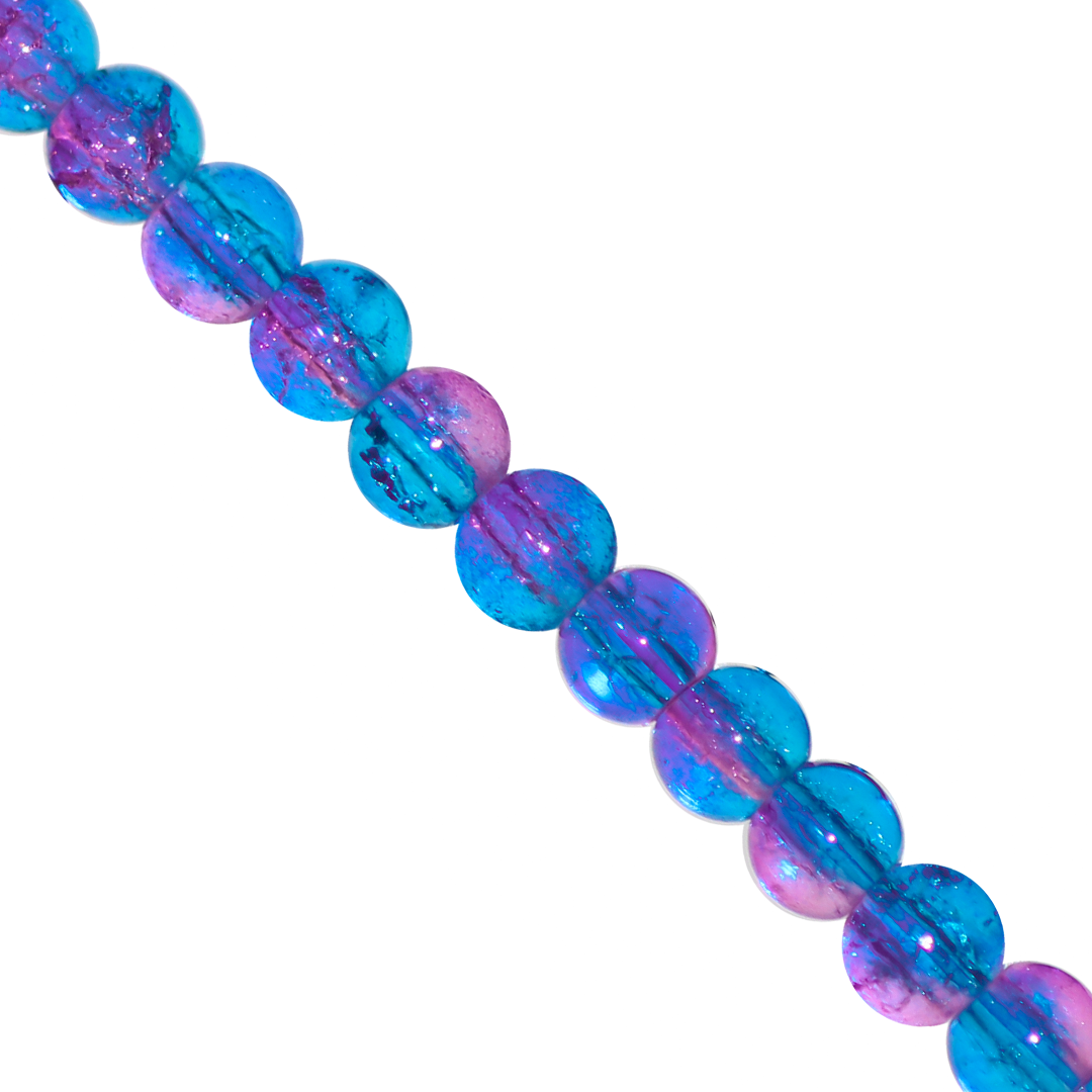 Marble Style Glass Beads, Cracked, Available in Multiple Colours and Sizes