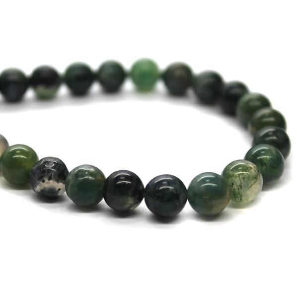Moss Green Agate, Semi-Precious Stone, Available in Multiple Sizes