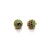 Multi-Color Micro Pave Round Spacer Bead, Cubic Zirconia, Gold-Plated, 8mm, 1pc