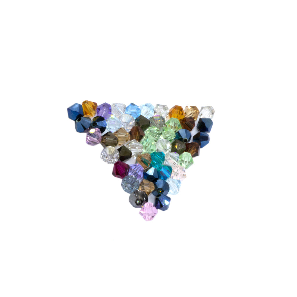 Swarovski Crystal Beads, Xilion Bicone (5328), AB & Crystal Clear, 5mm, 50 pcs per bag, Available in 38 Colours