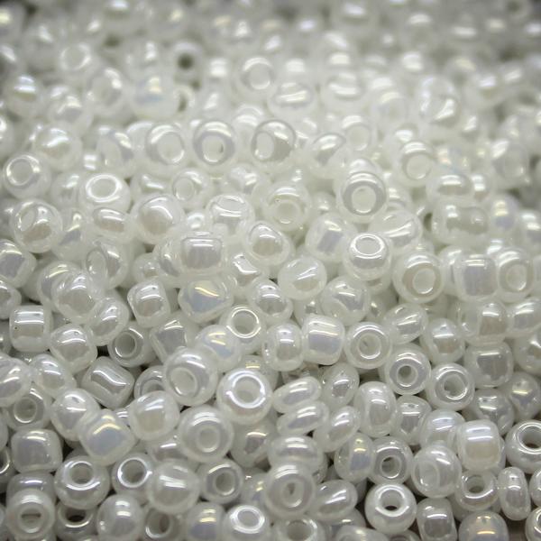 Seed Bead Bulk Bags - 12/0 - Off White Pearl Luster - 449g/44,000pcs