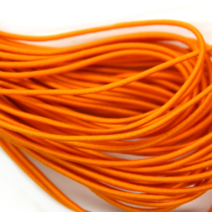 Elastic Nylon Beading Cord, China, Orange, 1.5mm, ~ 16 yards