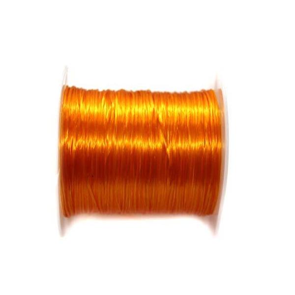 Crystal Tec Elastic Bead Cord, Orange, 0.5mm, ~ 8 yards