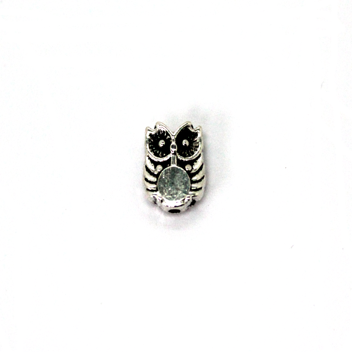 Spacers, Small Double-Sided Owl Bead Spacer, Antique Silver, Alloy, 10mm X 8mm, 10pcs