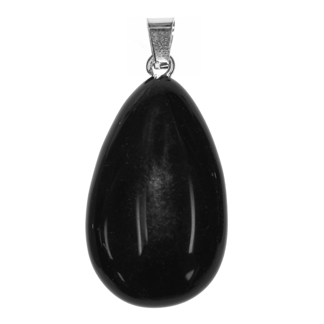 Teardrop Stone Pendant, Approx 38mm x 24mm, Available in Multiple Semi-Precious Stones - 1 pc