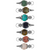 Sephoroton Pendulum, 40mm x 18mm, Available in Multiple Semi-Precious Stones - 1 pc