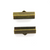 Terminators, Ribbon Crimp End, Brass, Alloy, 20mm x 7mm, Sold Per pkg of 8