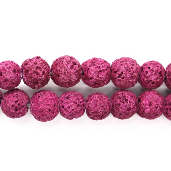 Lava Stone, Semi-Precious Stone, 10mm, Approx 35 pcs per strand, Available in Multiple Colours