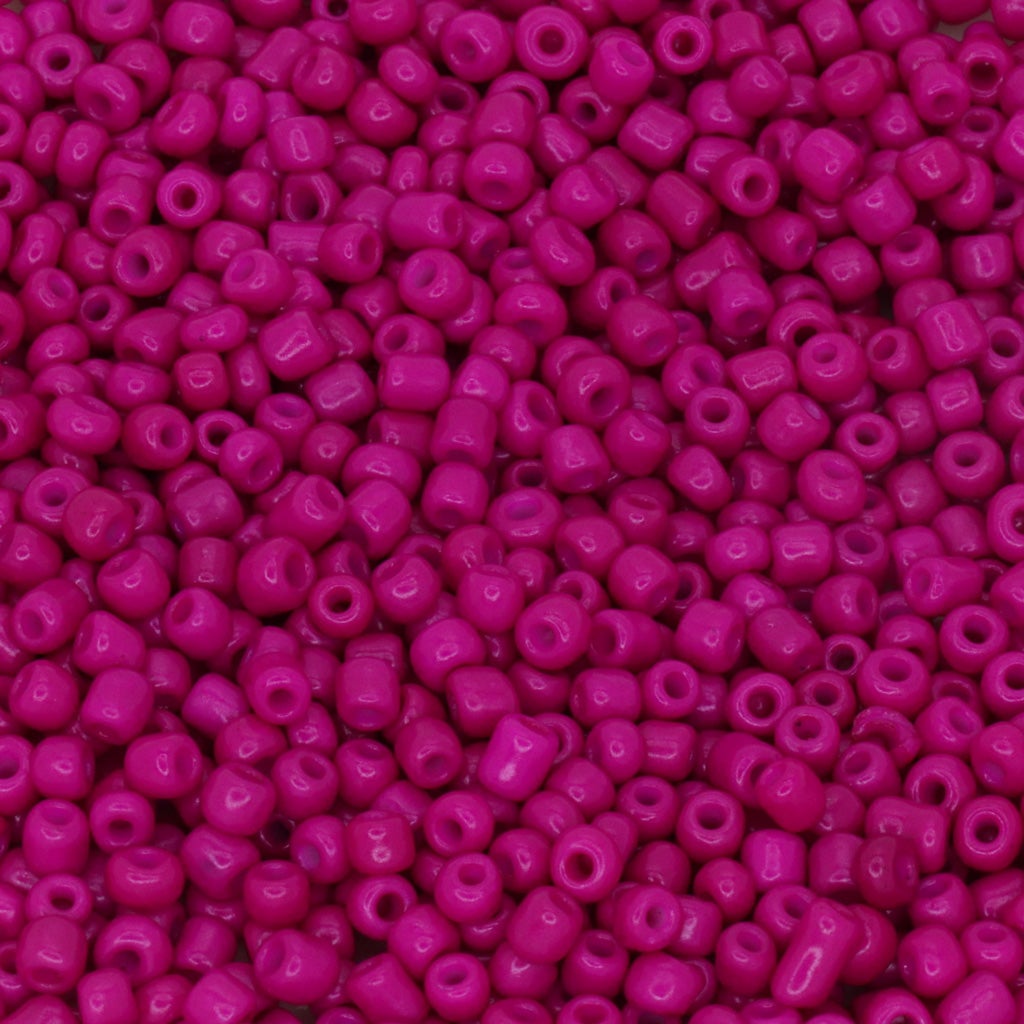 Seed Bead Bulk Bags - 8/0 - Pink Rasberry  Opaque - 449g/13,000pcs